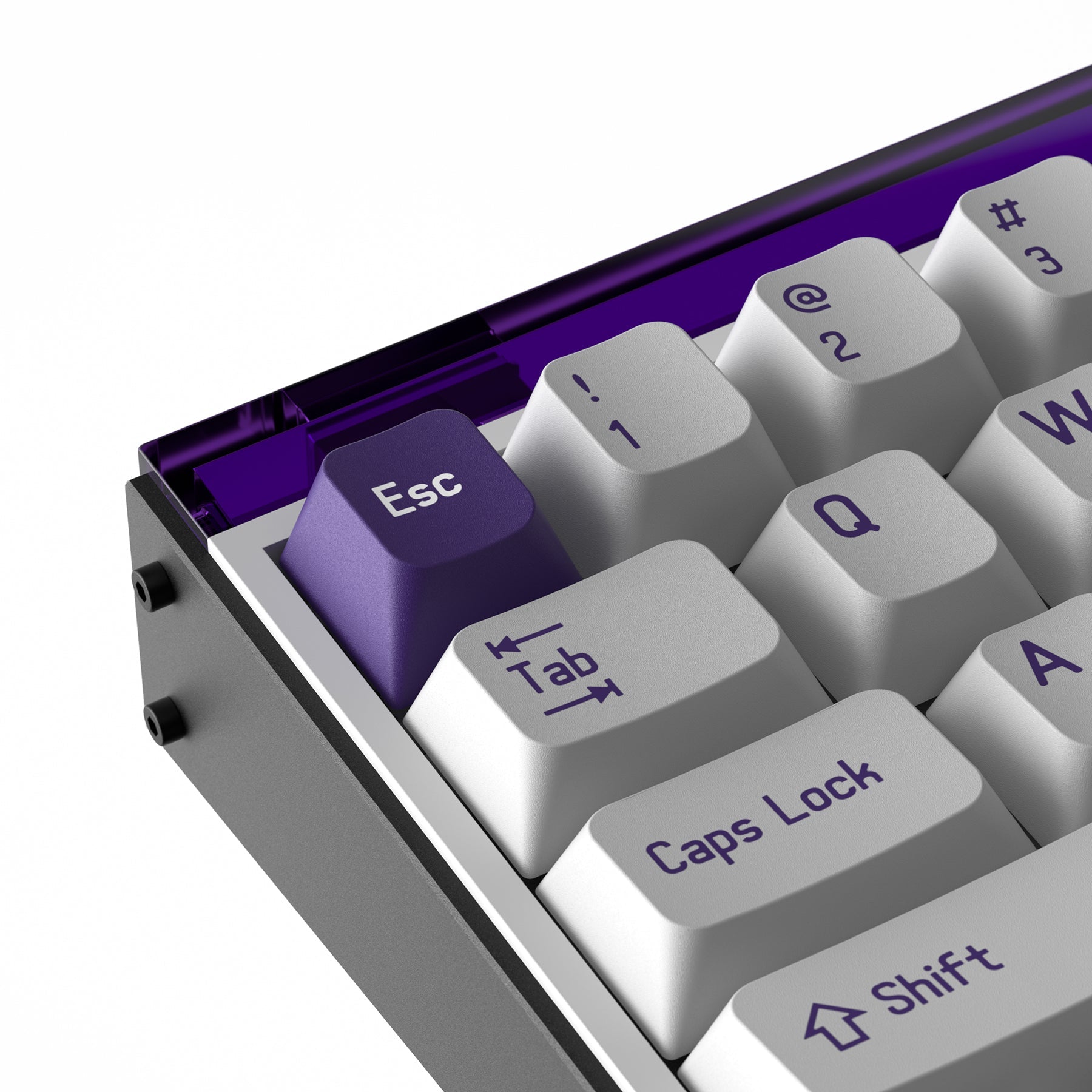 Double-shot ABS keycaps on a gaming keyboard