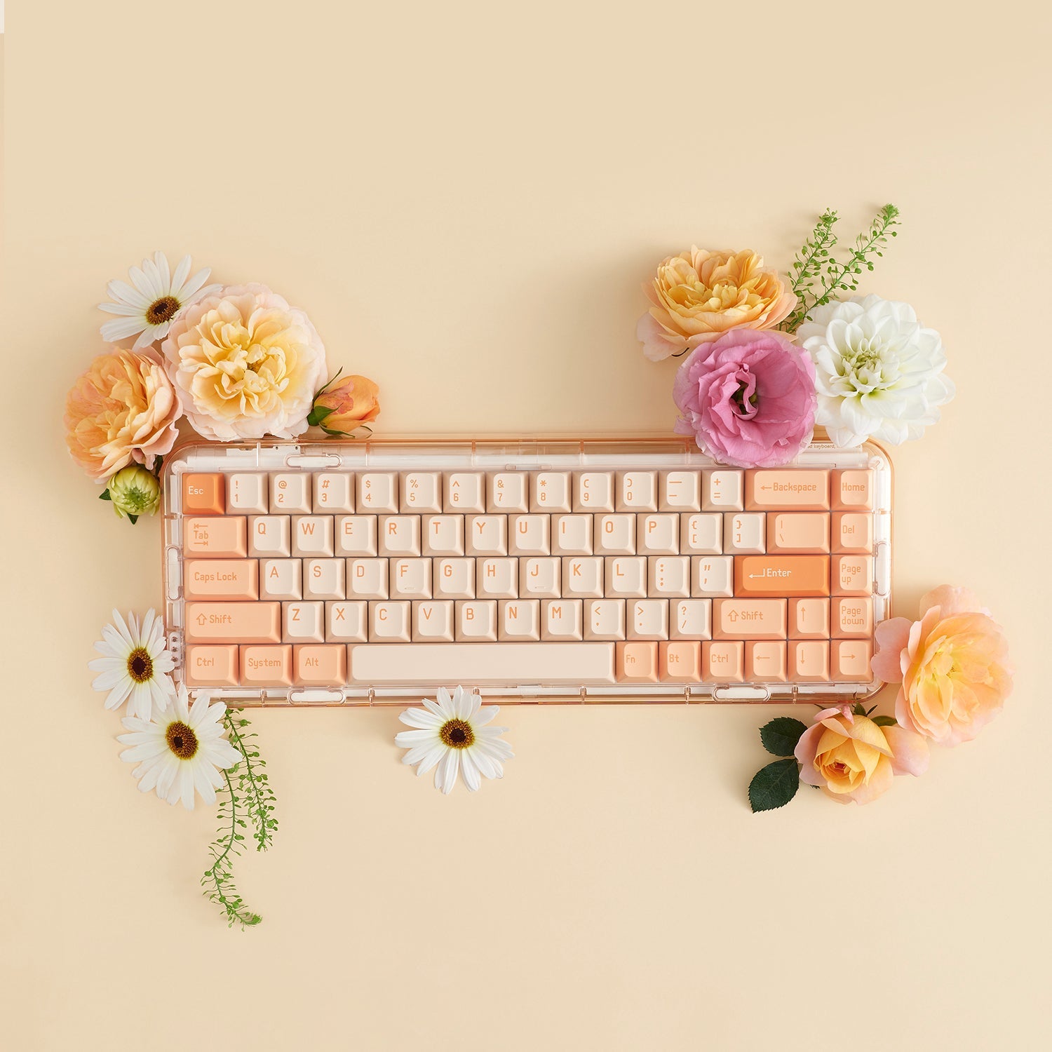 MelGeek Mojo68 Rose Mechanical Keyboard