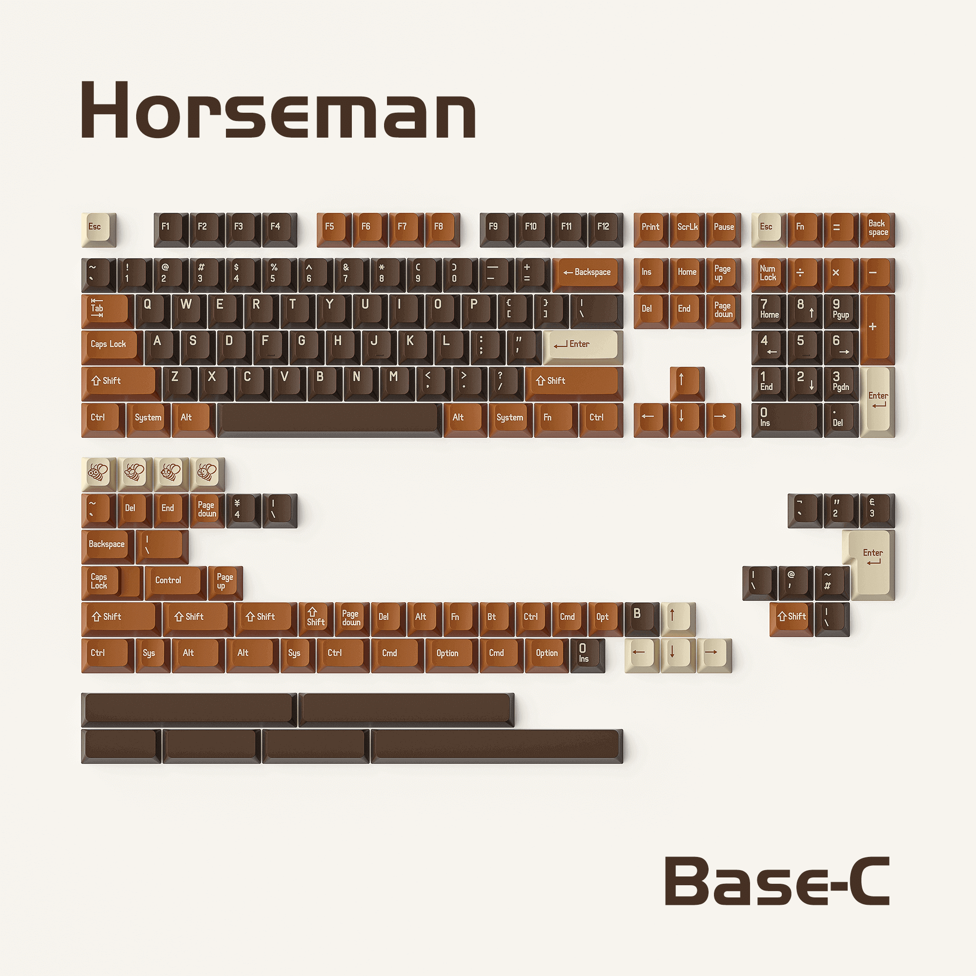品質MelGeek MCR Horseman Base C キーキャップ セット PC周辺機器