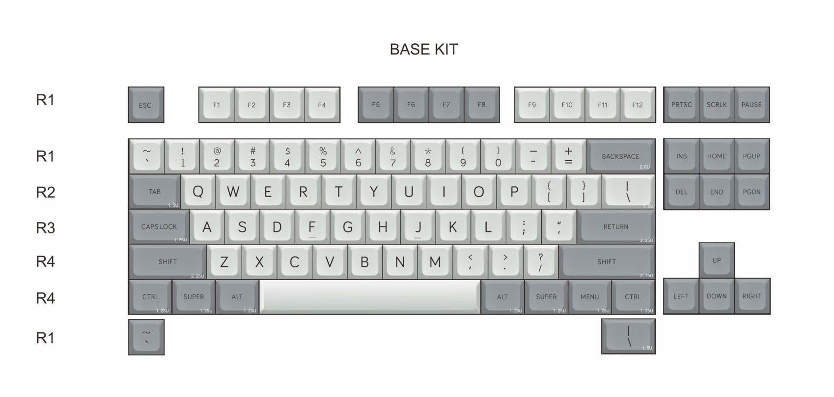 MelGeek MDA ビッグボーン カスタム PBT キーキャップ セット