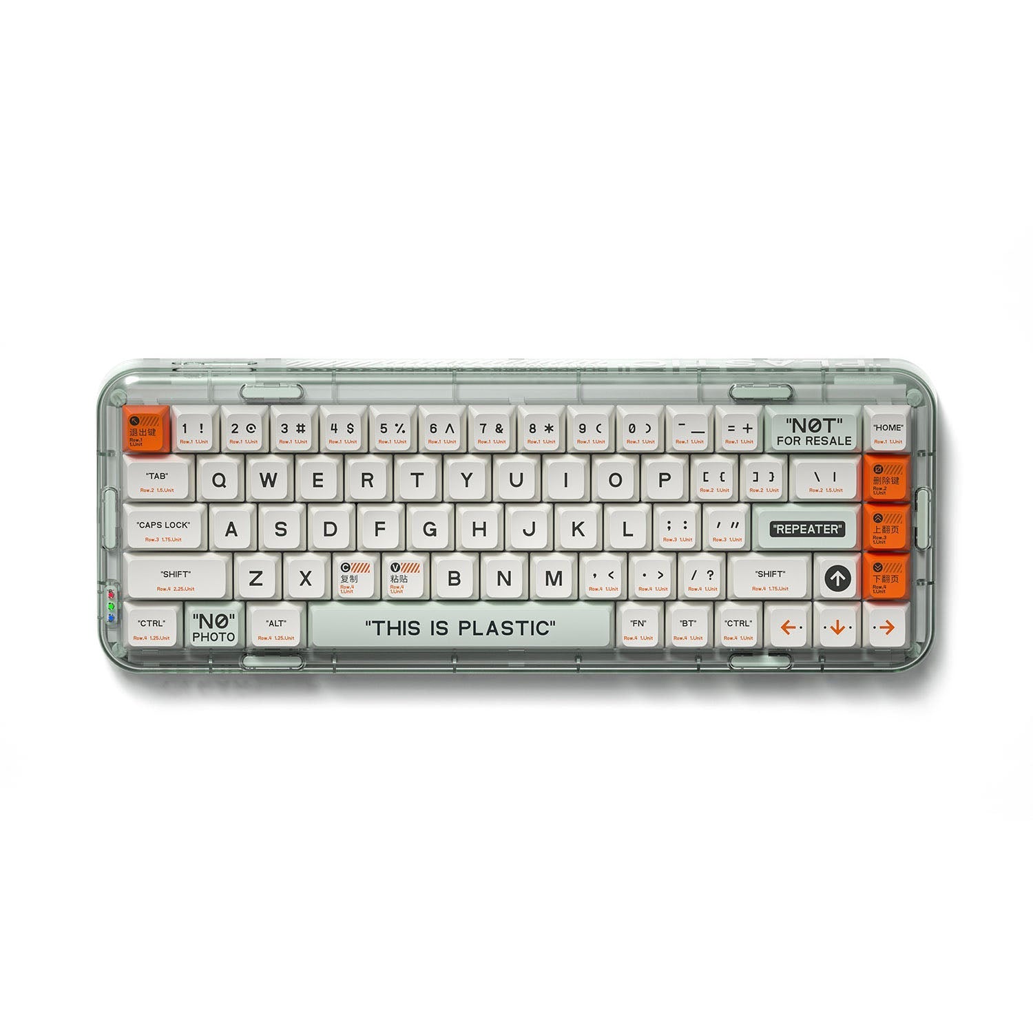 MelGeek Mojo68 Plastic See-through Mechanical Keyboard